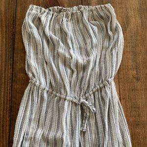 Planet Blue Striped Bell Jumpsuit Romper